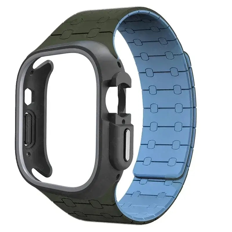Case With Sporty Magnetic Silicone Strap For Apple Watch Ultra 2