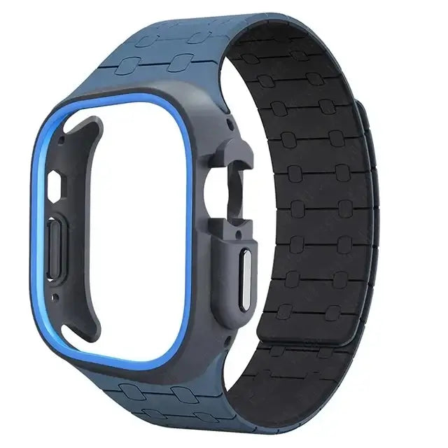 Case With Sporty Magnetic Silicone Strap For Apple Watch Ultra 2