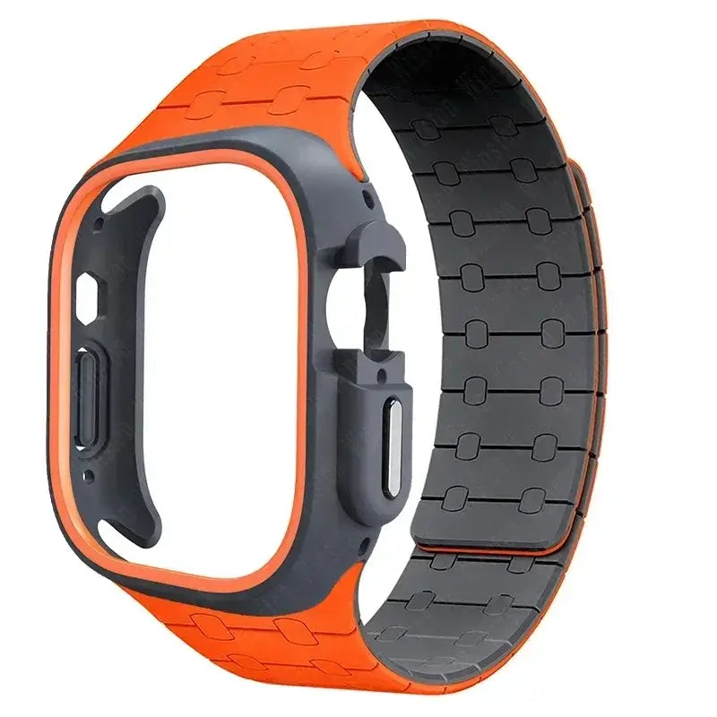 Case With Sporty Magnetic Silicone Strap For Apple Watch Ultra 2