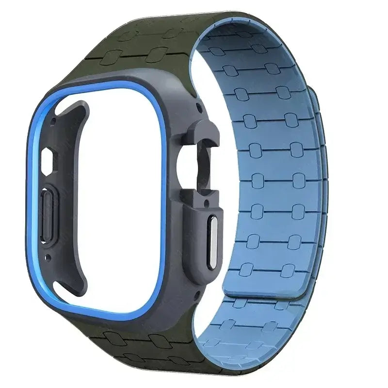 Case With Sporty Magnetic Silicone Strap For Apple Watch Ultra 2