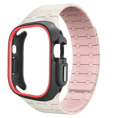 Case With Sporty Magnetic Silicone Strap For Apple Watch Ultra 2