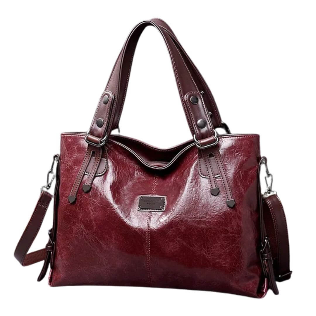 Classic Leather Shoulder Tote Bag for Women