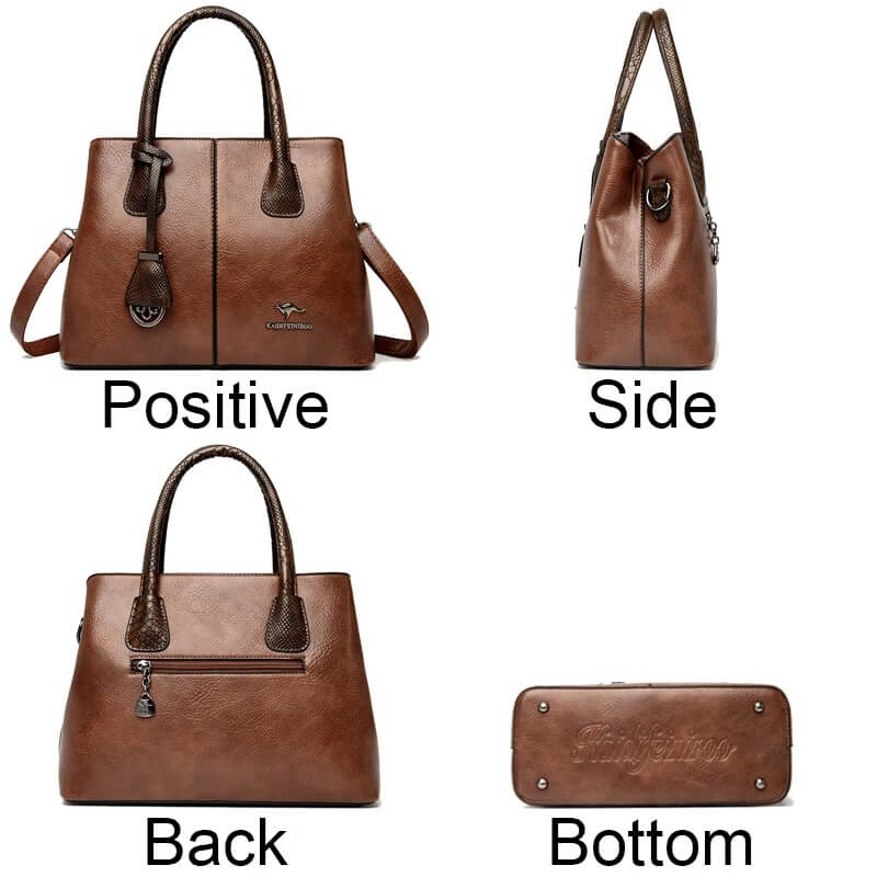 Classic Soft Leather Tote Handbags - Elegant & Spacious​