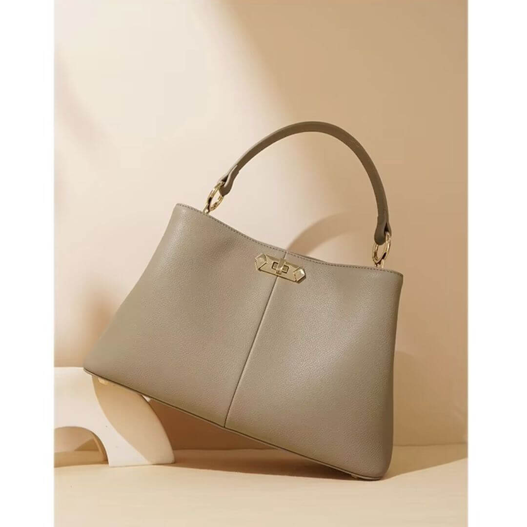 Classic Leather Top Handle Handbag