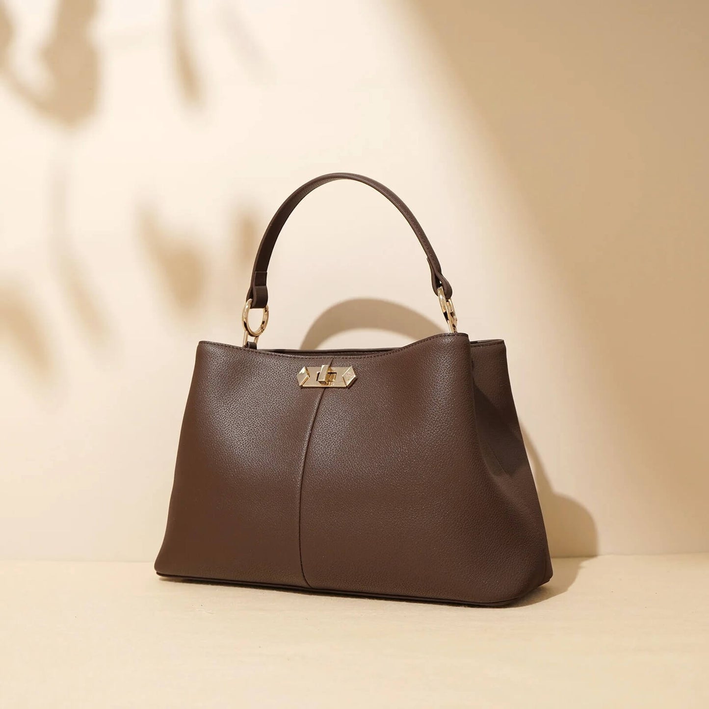 Classic Leather Top Handle Handbag