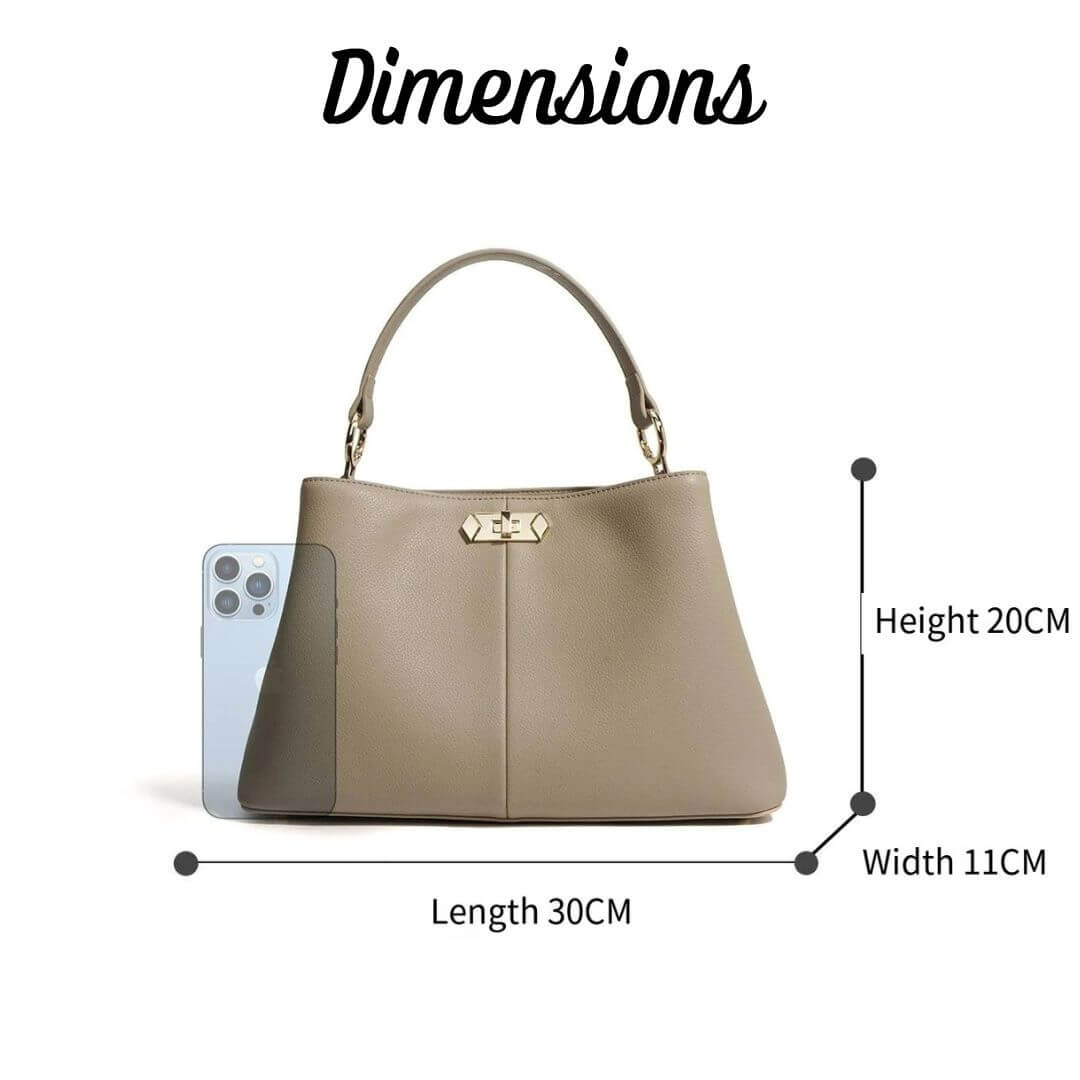 Classic Leather Top Handle Handbag