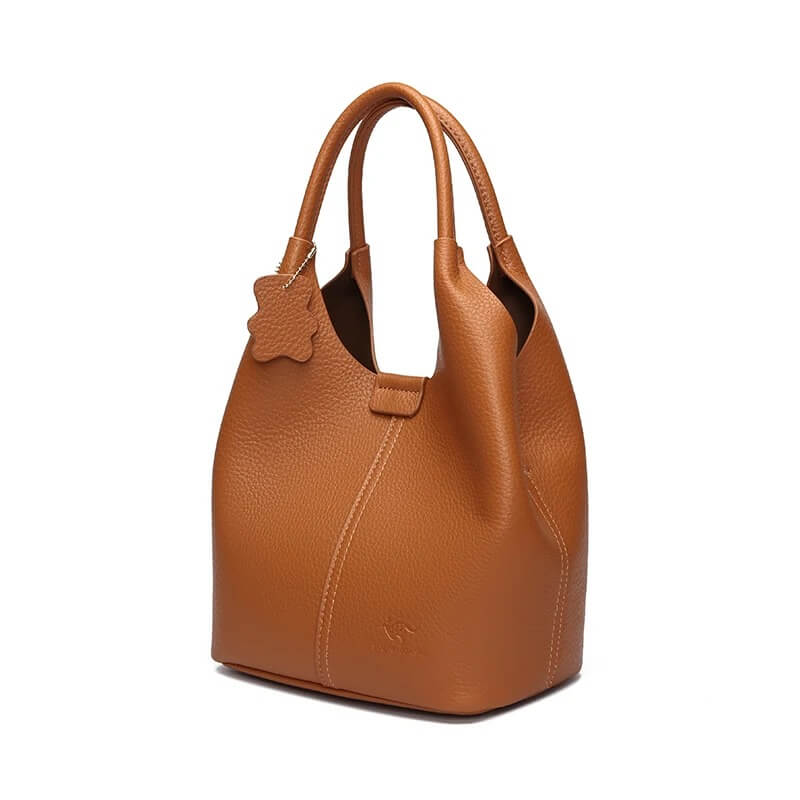 Premium Minimalist Leather Bucket Bag – Crossbody & Shoulder