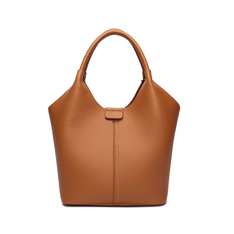 Premium Minimalist Leather Bucket Bag – Crossbody & Shoulder