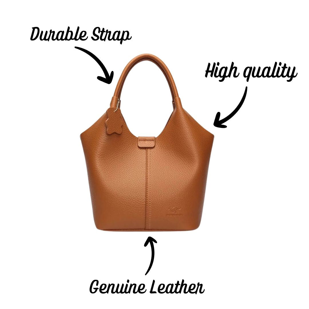 Premium Minimalist Leather Bucket Bag – Crossbody & Shoulder