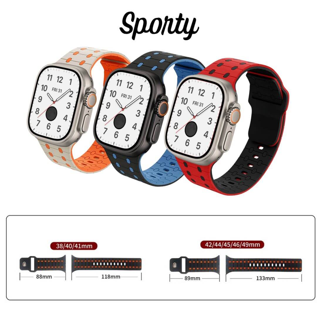 Dots Pattern Sports Silicone Strap for Apple Watch Ultra 2