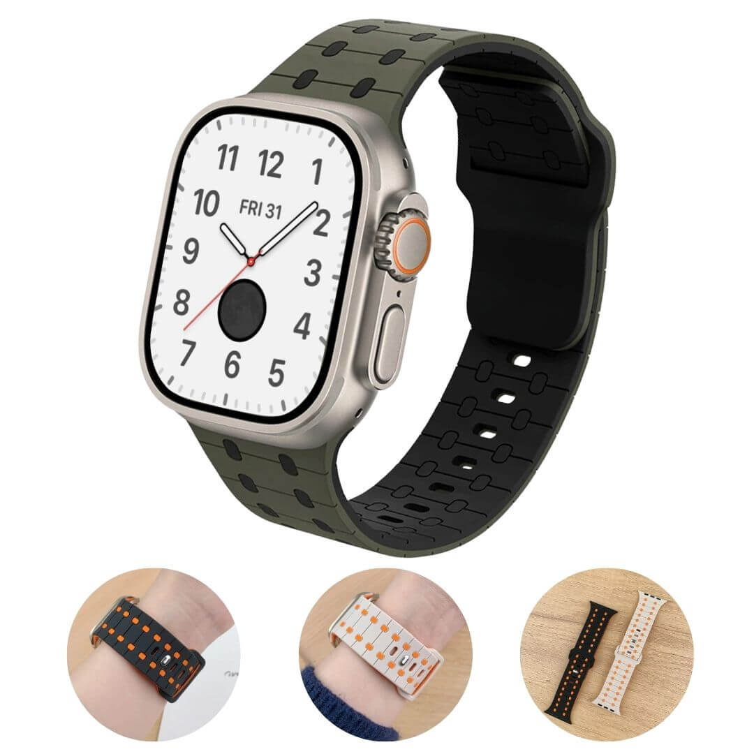 Dots Pattern Sports Silicone Strap for Apple Watch Ultra 2