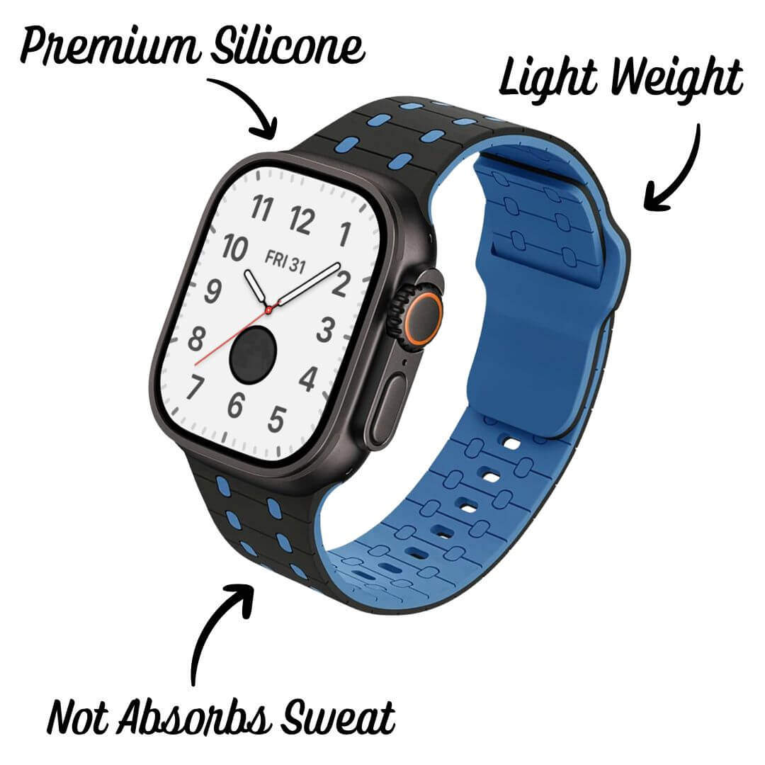 Dots Pattern Sports Silicone Strap for Apple Watch Ultra 2
