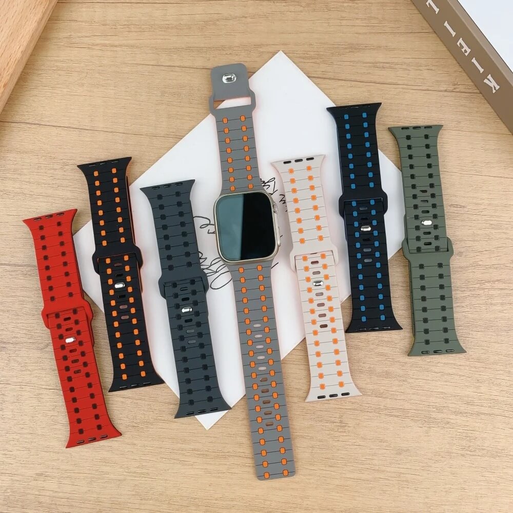 Dots Pattern Sports Silicone Strap for Apple Watch Ultra 2