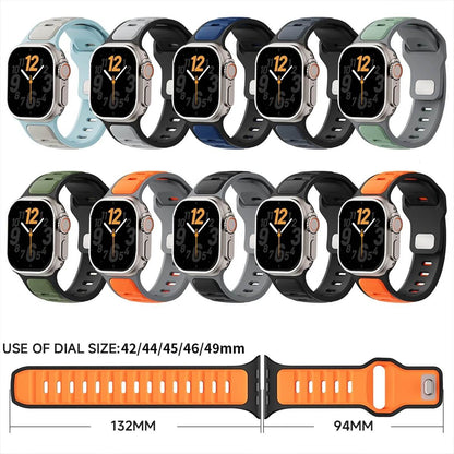 Duo Tone Sports Silicone Strap For Apple Watch Ultra 2