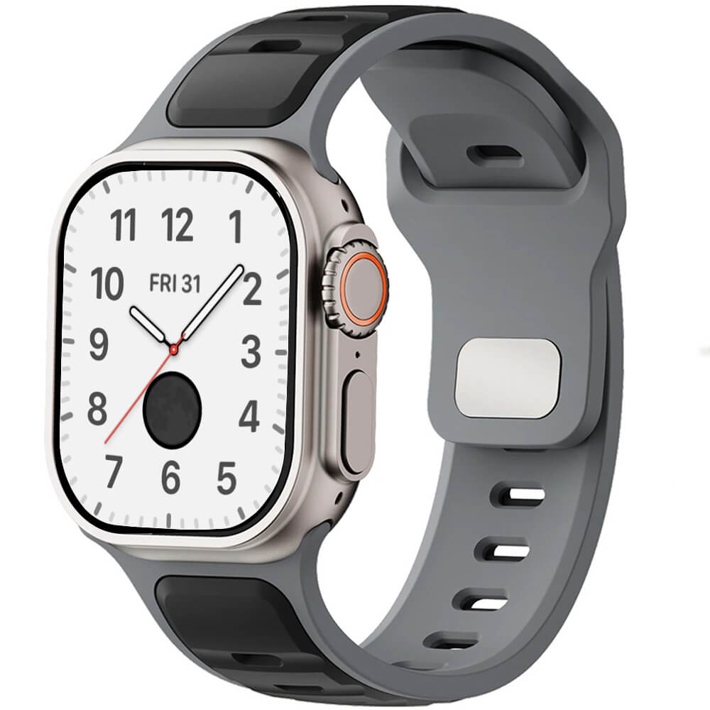 Duo Tone Sports Silicone Strap For Apple Watch Ultra 2
