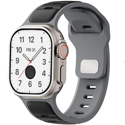 Duo Tone Sports Silicone Strap For Apple Watch Ultra 2
