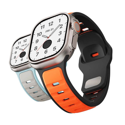Duo Tone Sports Silicone Strap For Apple Watch Ultra 2