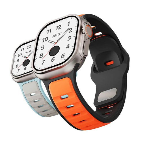Duo Tone Sports Silicone Strap For Apple Watch Ultra 2