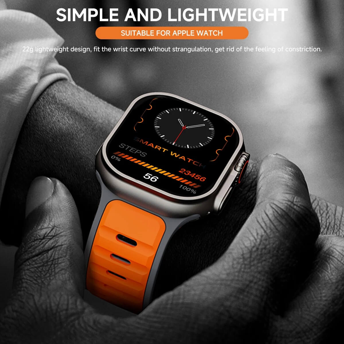 Duo Tone Sports Silicone Strap For Apple Watch Ultra 2