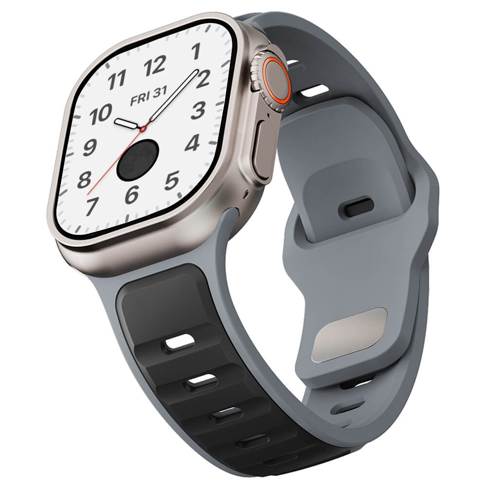 Duo Tone Sports Silicone Strap For Apple Watch Ultra 2