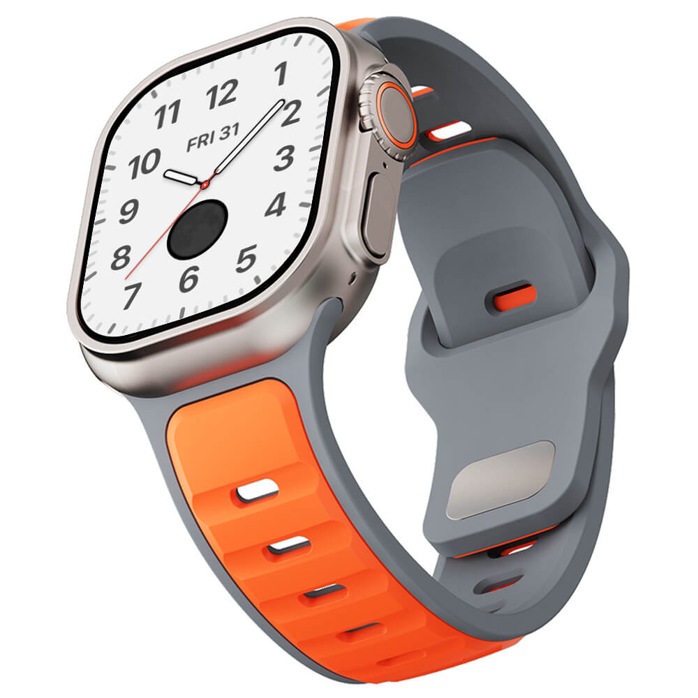Duo Tone Sports Silicone Strap For Apple Watch Ultra 2