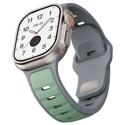 Duo Tone Sports Silicone Strap For Apple Watch Ultra 2