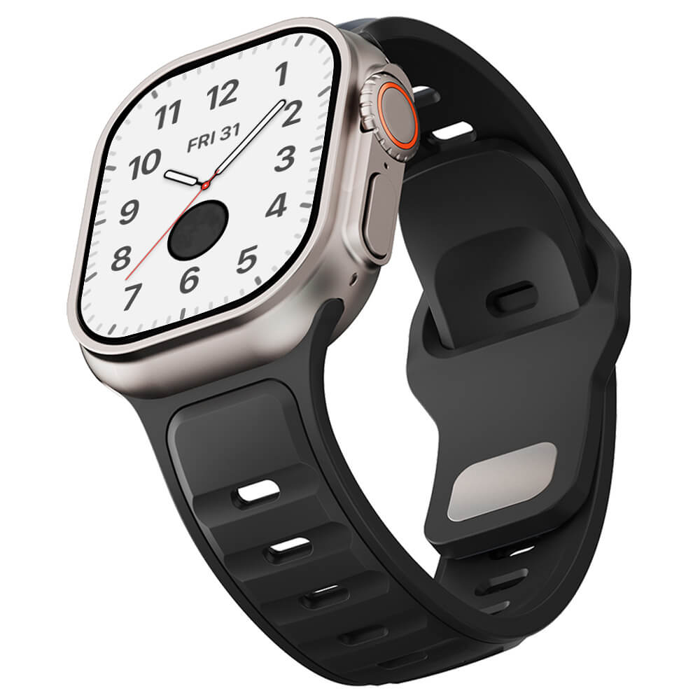 Duo Tone Sports Silicone Strap For Apple Watch Ultra 2
