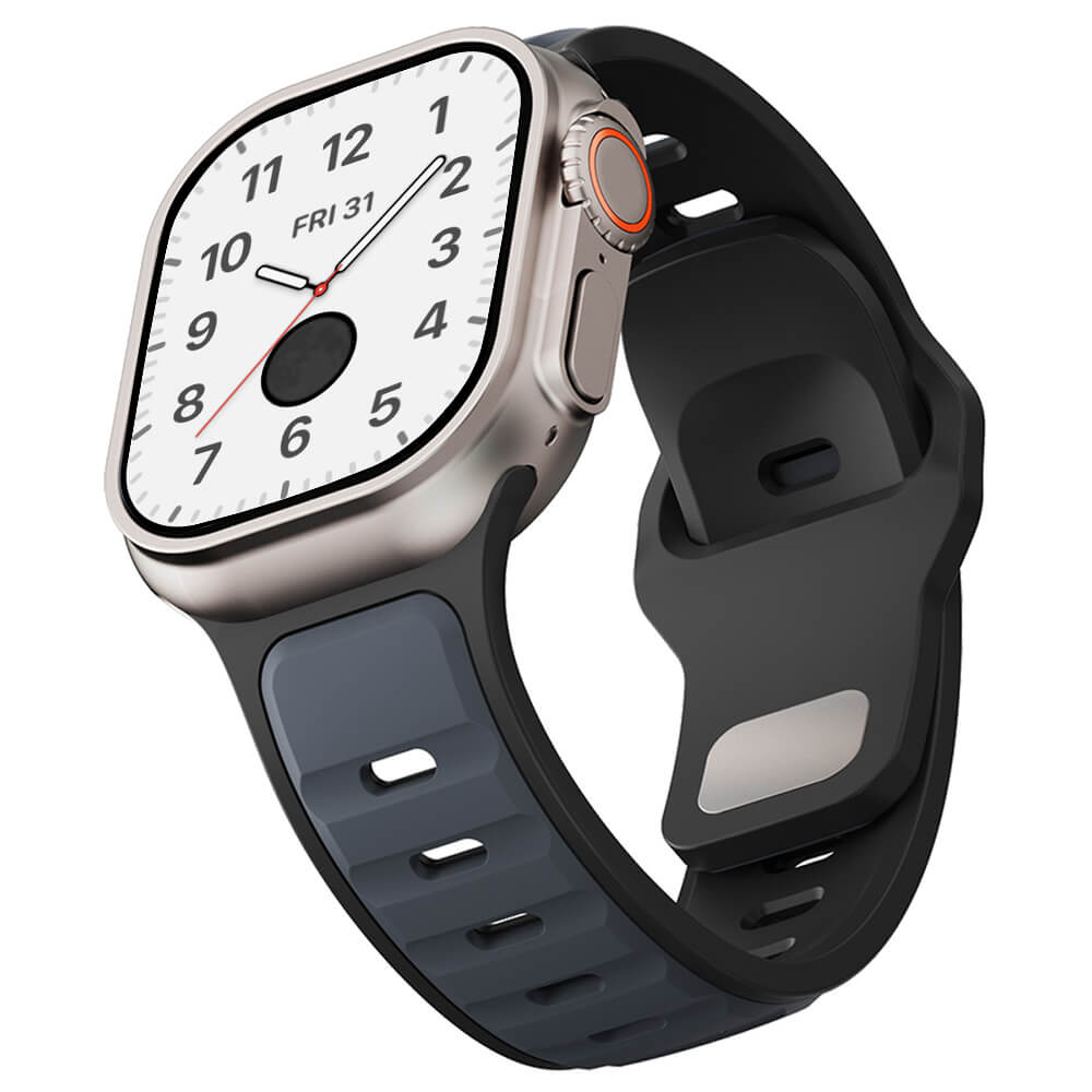Duo Tone Sports Silicone Strap For Apple Watch Ultra 2