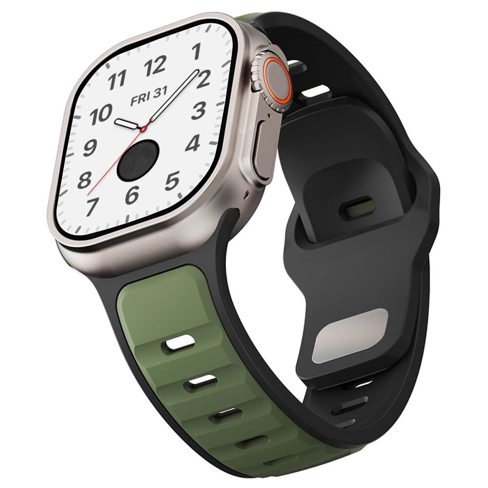 Duo Tone Sports Silicone Strap For Apple Watch Ultra 2