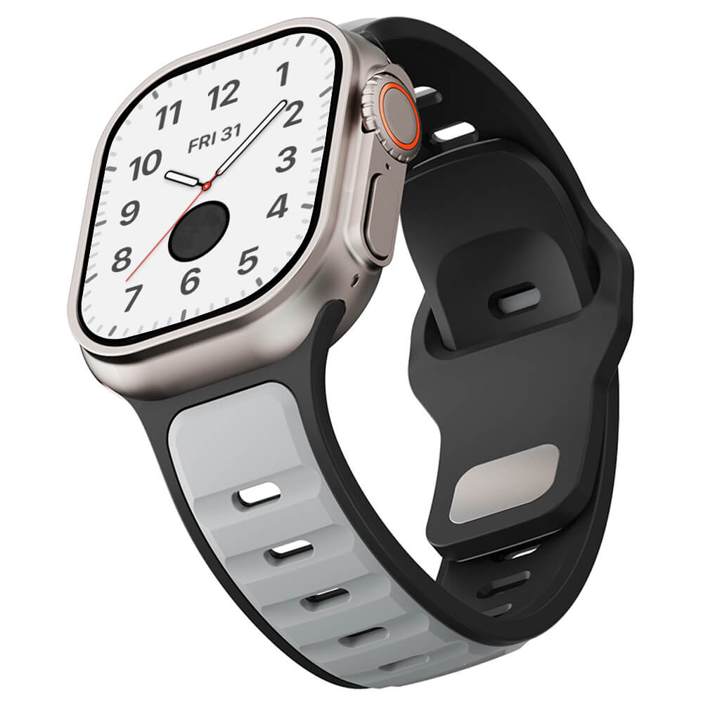 Duo Tone Sports Silicone Strap For Apple Watch Ultra 2