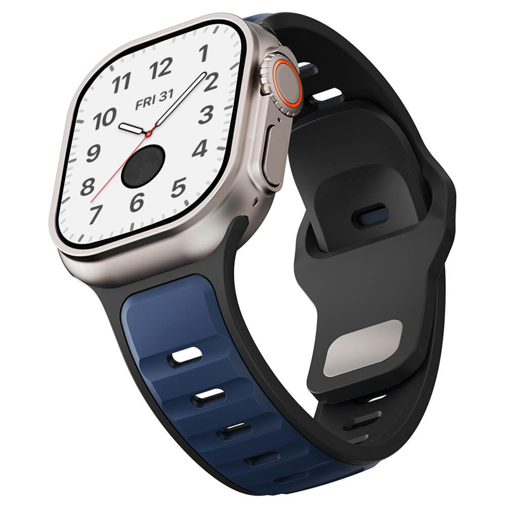 Duo Tone Sports Silicone Strap For Apple Watch Ultra 2