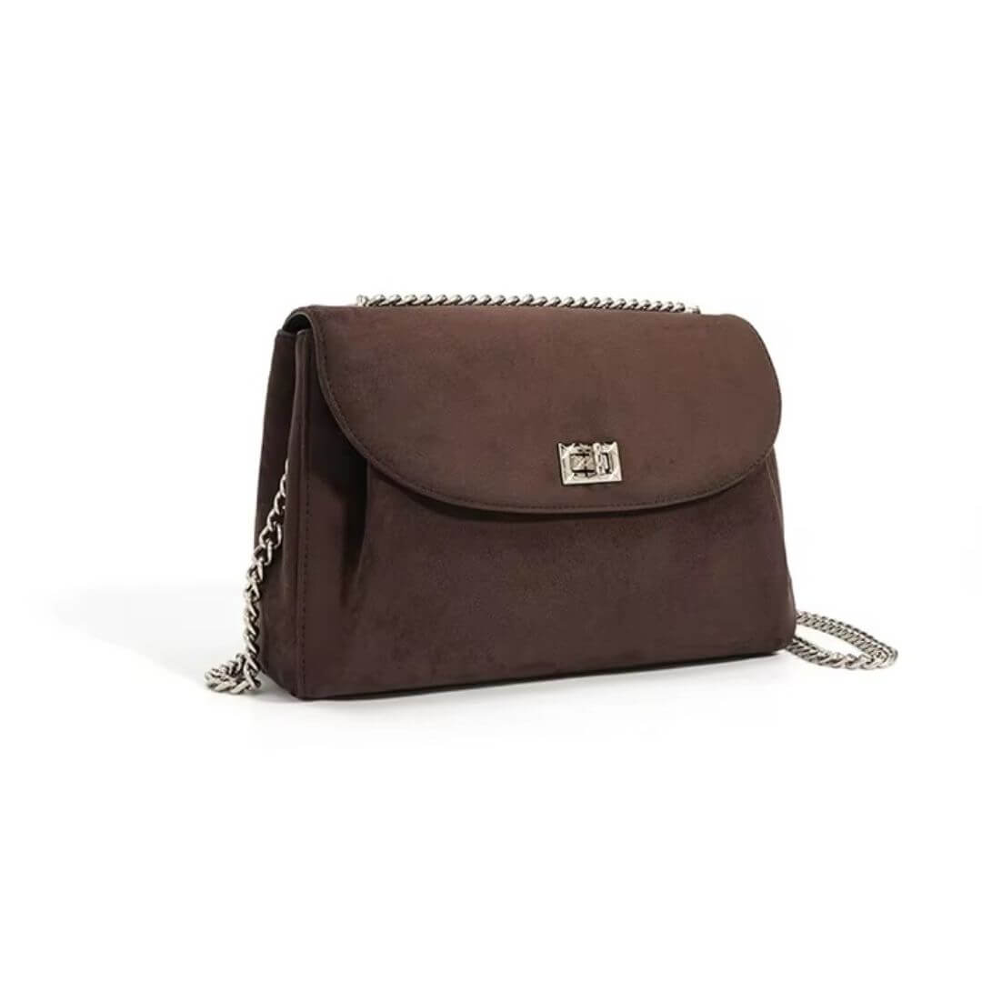 Frosted Suede Crossbody Commute Handbag