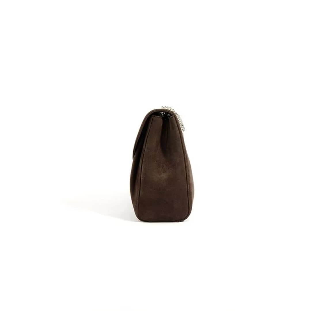 Frosted Suede Crossbody Commute Handbag