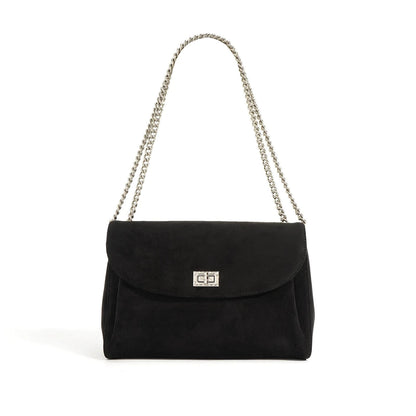 Frosted Suede Crossbody Commute Handbag