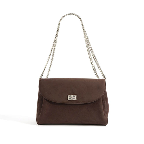 Frosted Suede Crossbody Commute Handbag