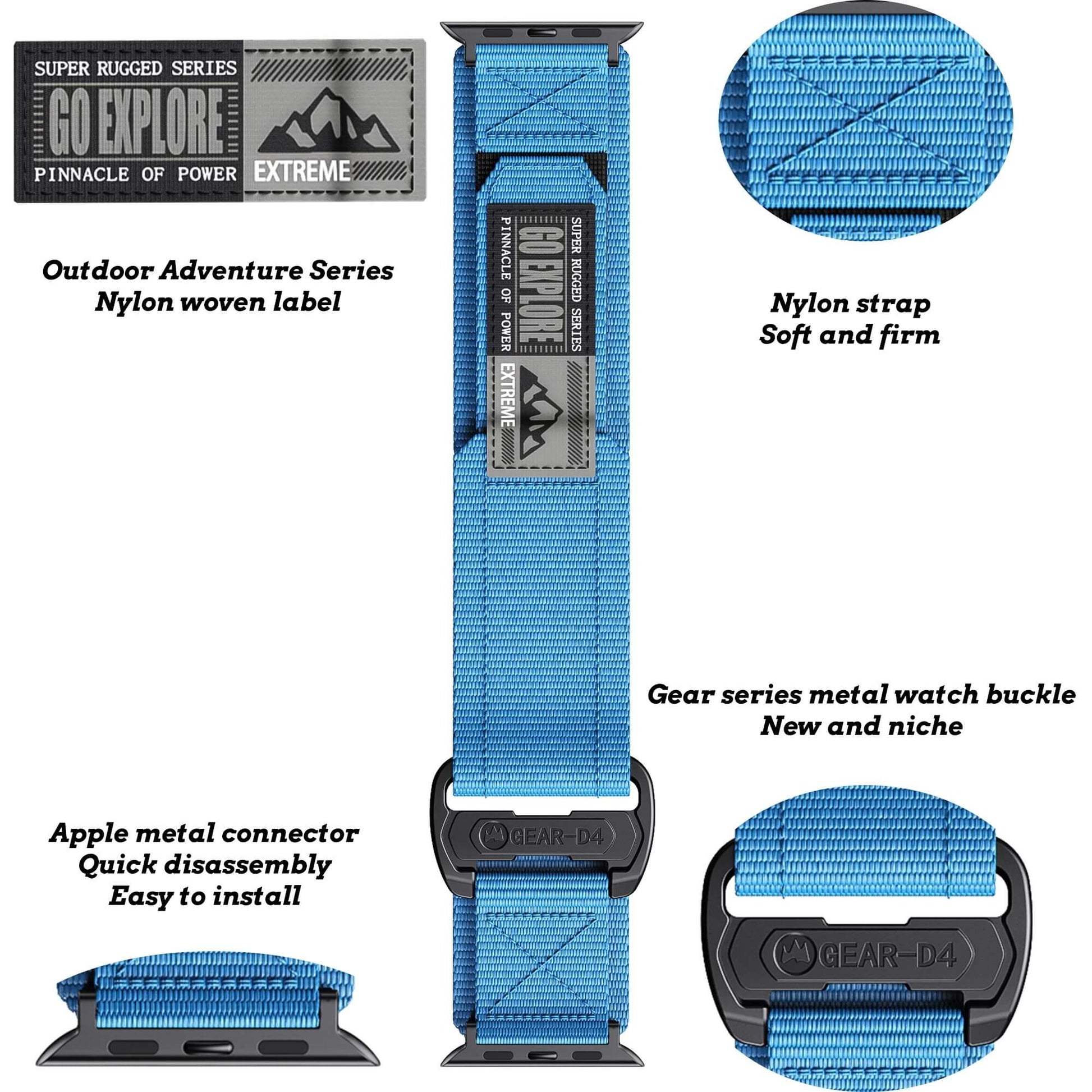 Gear Series Nylon Sports Band For Apple Watch Ultra 2 and Series 10
