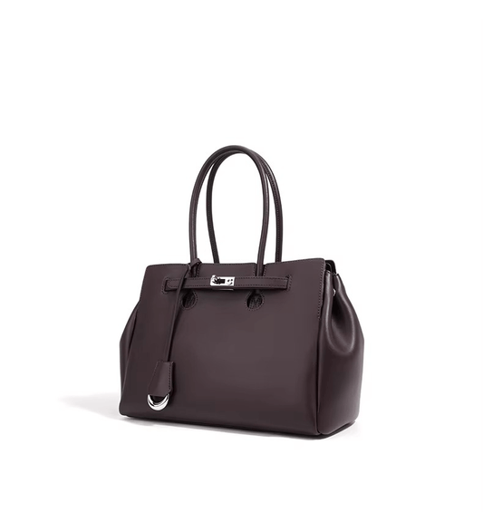 Genuine Leather Burgundy Tote Bag for Women - Pejayz