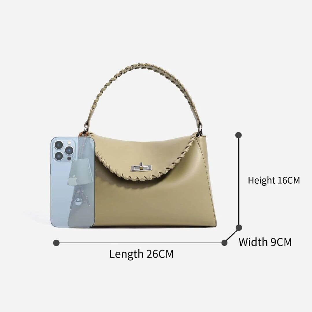 Genuine Leather Designer Style Shoulder Handbag