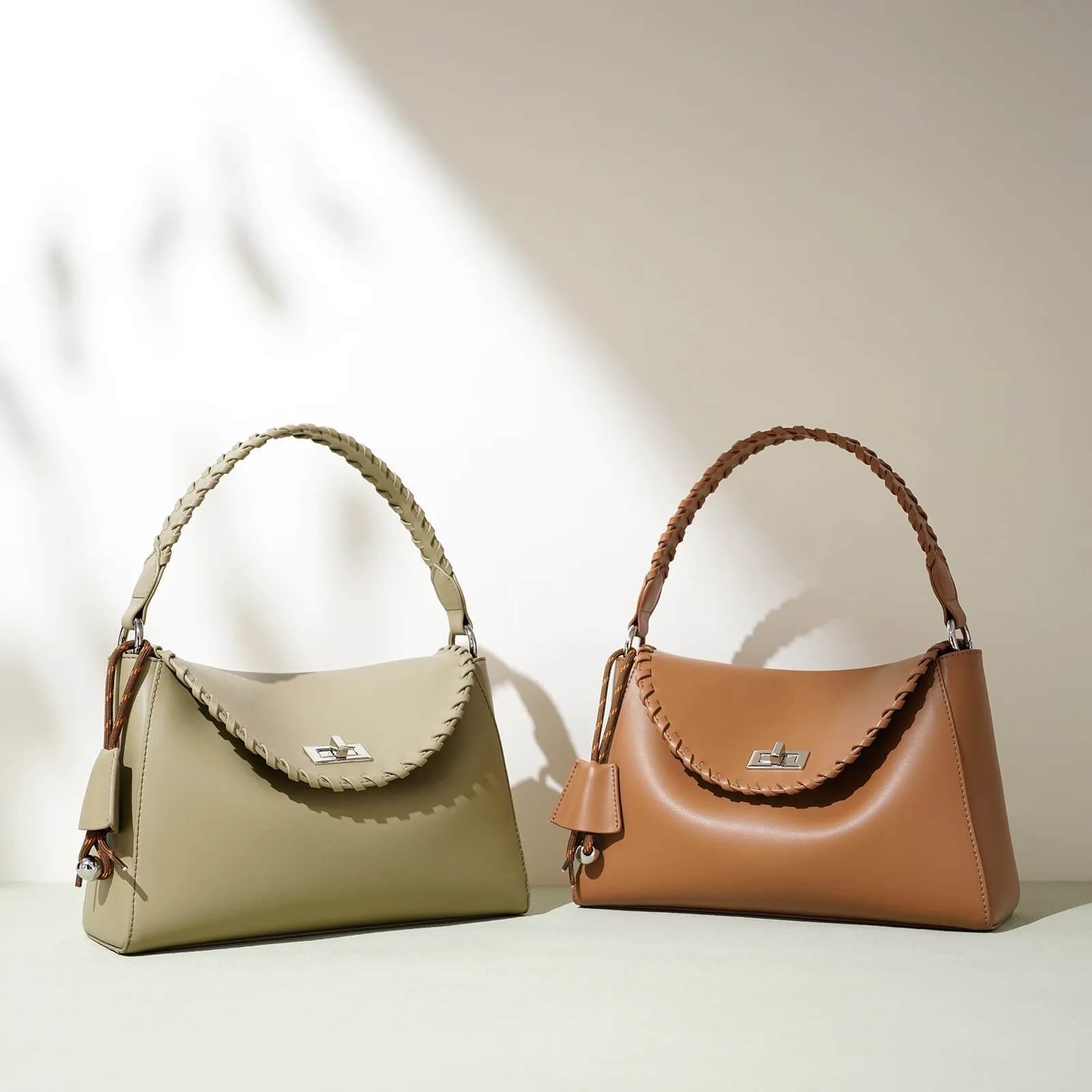 Genuine Leather Designer Style Shoulder Handbag