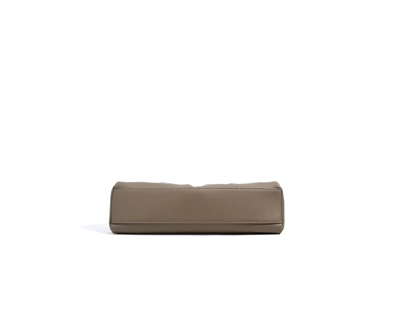 Genuine Leather Double Pocket Shoulder Bag