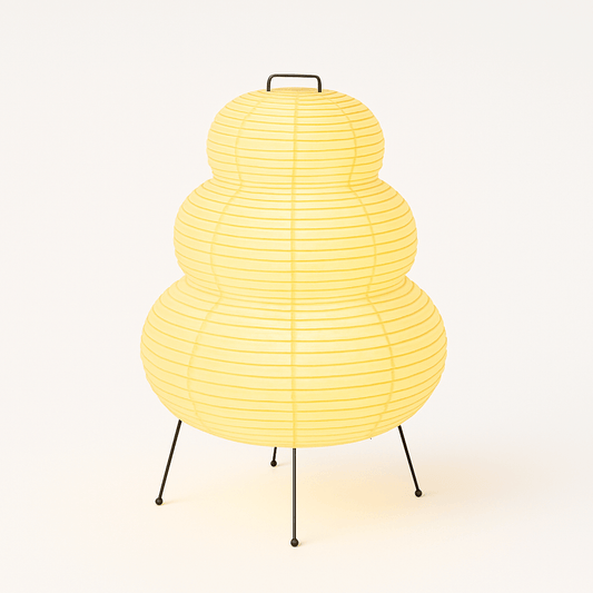 Japanese Tripod Floor Lamp White Rice Paper Design