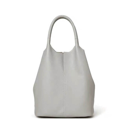 Large Bucket Style Genuine Leather Tote Handbag For Women - Pejayz