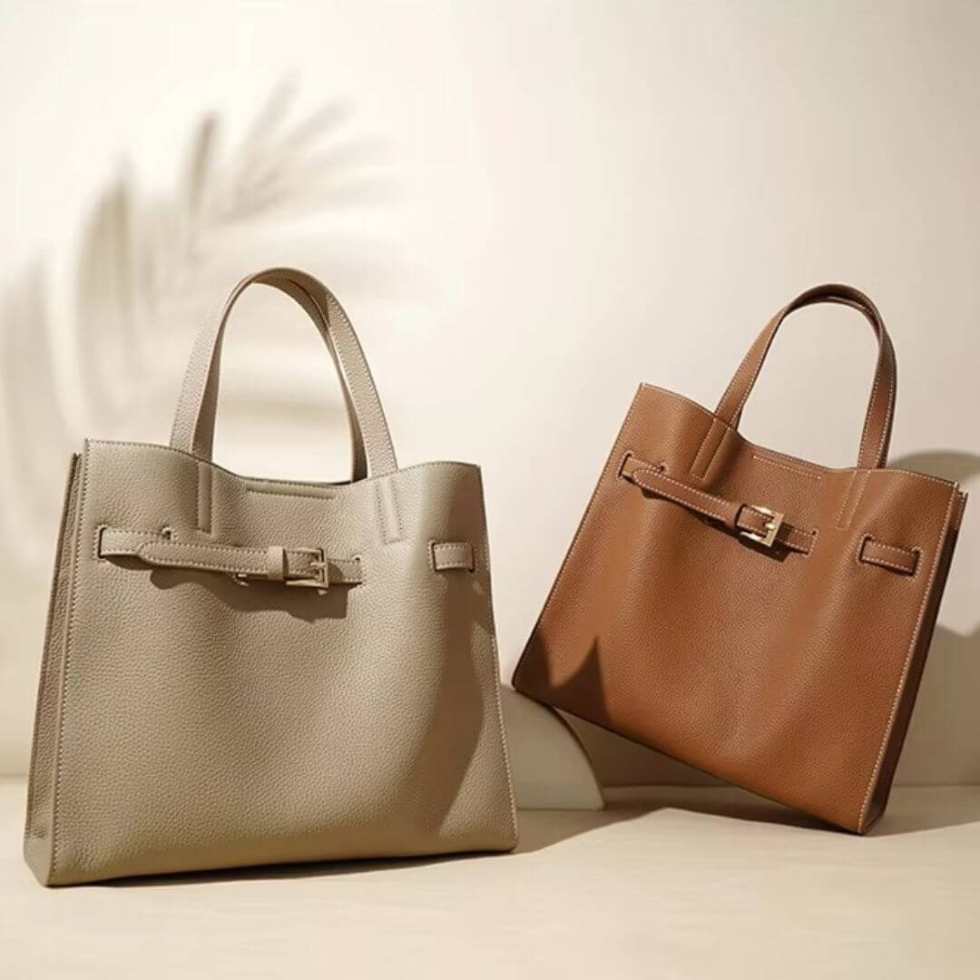 Genuine Leather Tote Bag UK – Large Capacity & Designer Chic