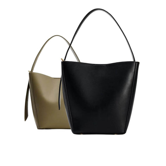 Large Size Leather Bucket Bag For Women