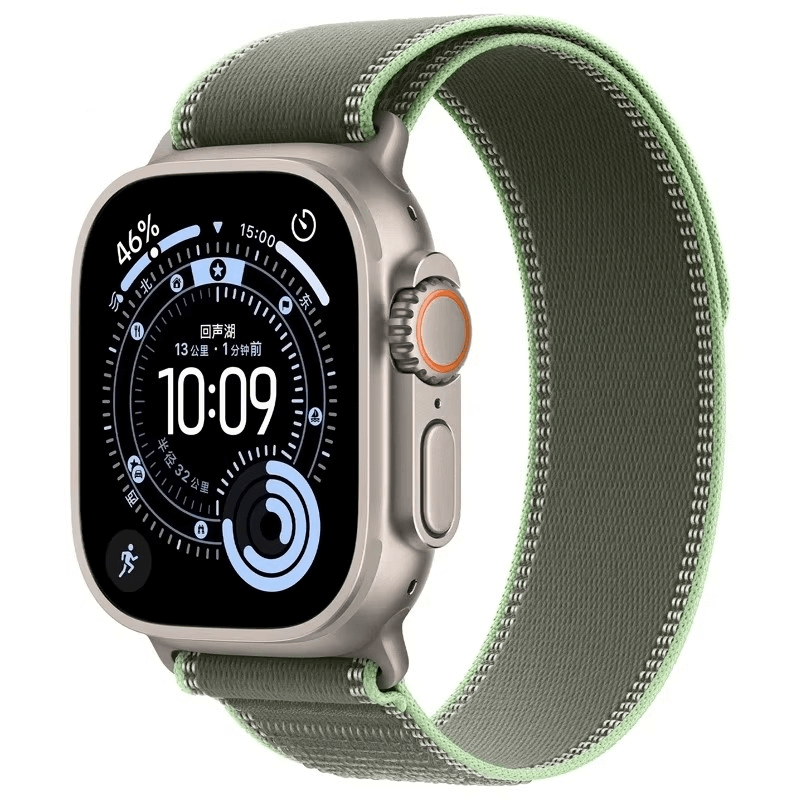 Apple Watch Ultra 3 Trail Loop Strap Titanium & Black 49mm | Pejayz