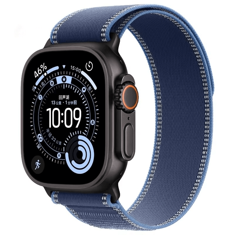 Apple Watch Ultra 3 Trail Loop Strap Titanium & Black 49mm | Pejayz
