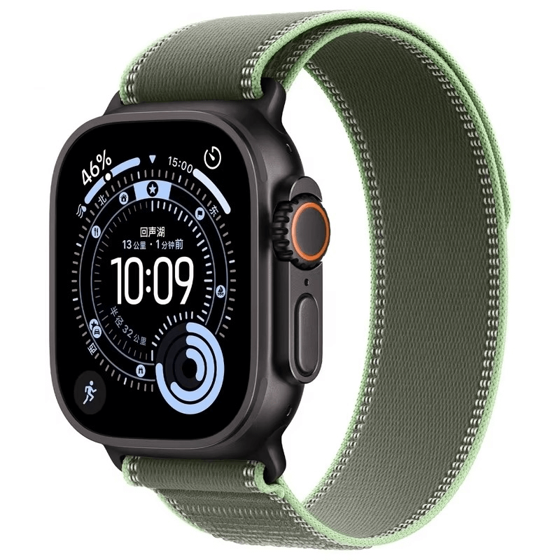 Apple Watch Ultra 3 Trail Loop Strap Titanium & Black 49mm | Pejayz