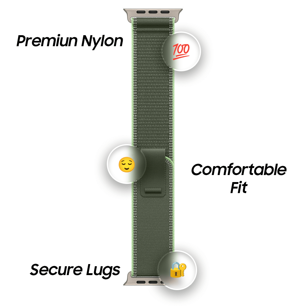 Apple Watch Ultra 3 Trail Loop Strap Titanium & Black 49mm | Pejayz