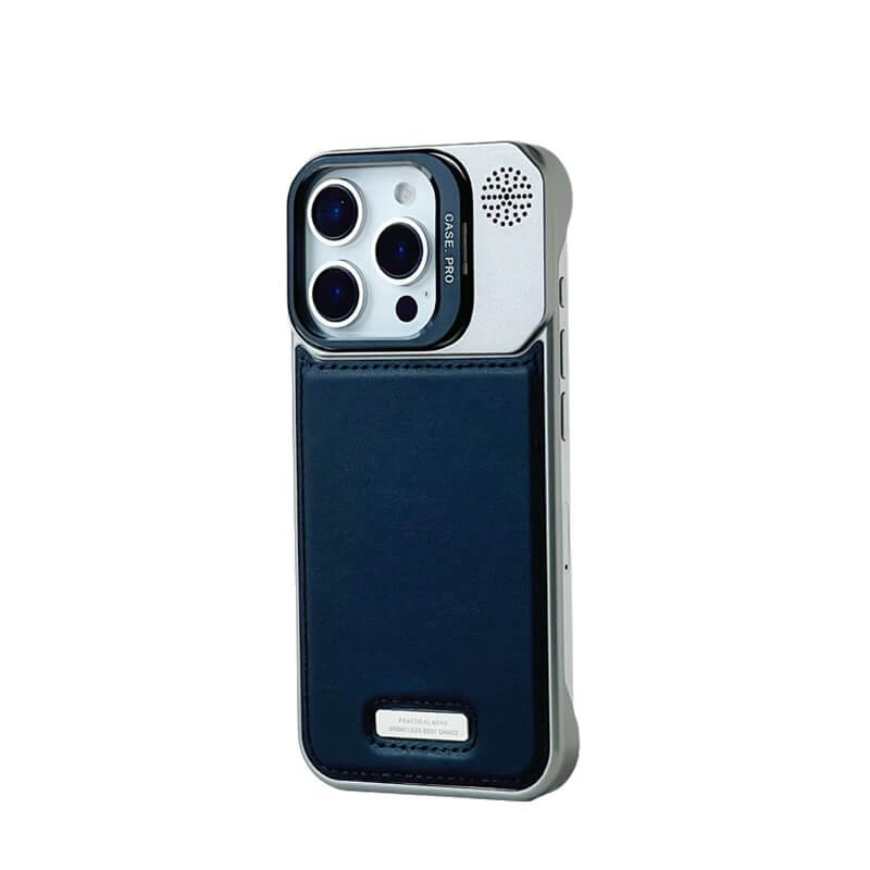 iPhone 16 Case – Premium Leather Cover with Alloy Lens Stand | Pejayz