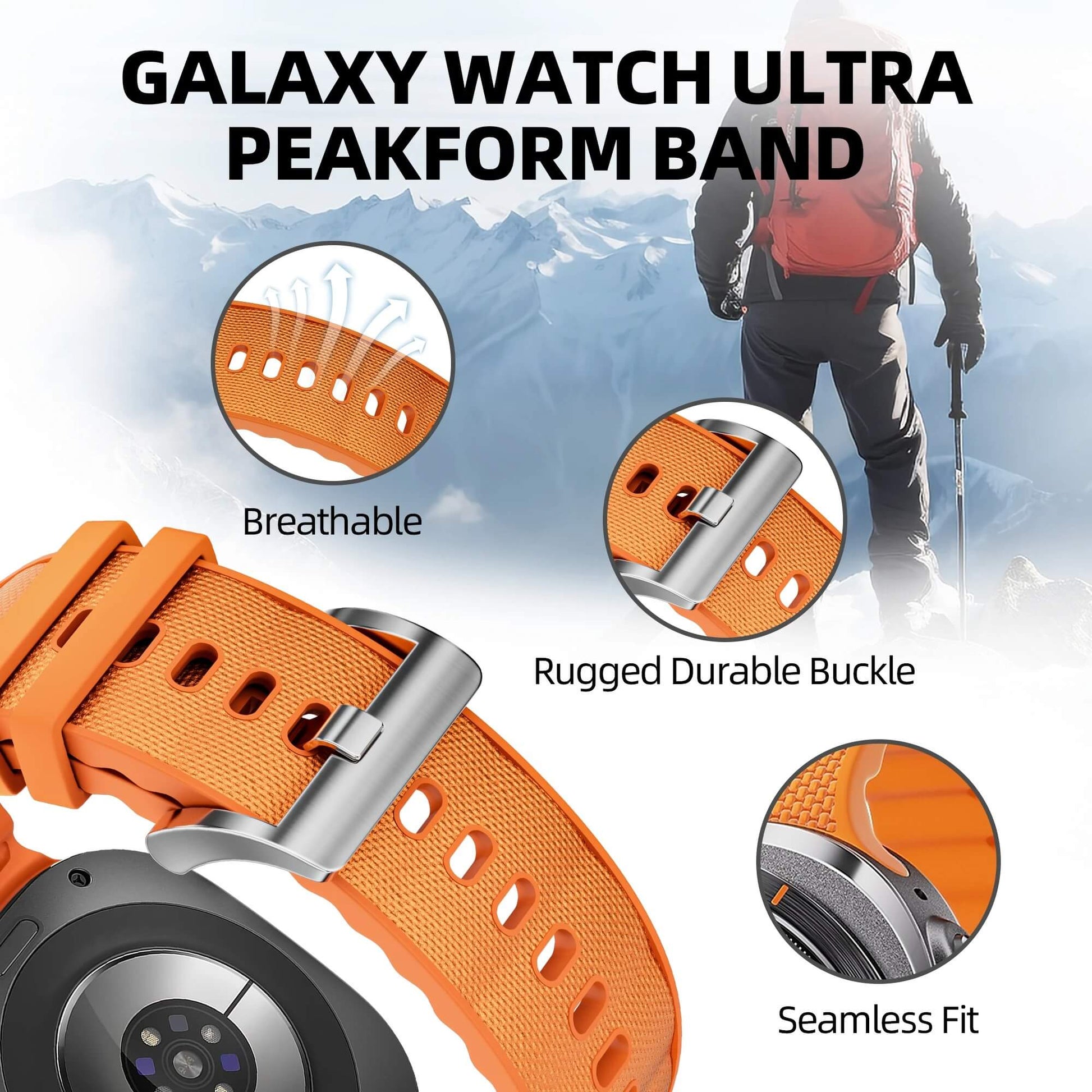 Premium Silicone Nylon Band For Samsung Galaxy Watch Ultra